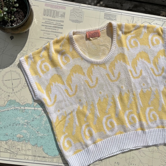 Vintage 90s Liz Moody Short Sleeve Knit - Picture 1 of 6